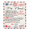 Personalized To My Nonna Blanket From Grandkids Grandson Air Mail Letter I Love You Nonna Birthday Mothers Day Christmas Customized Fleece Throw Blanket | teecentury