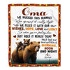 Personalized To My Oma Blanket From Granddaughter Grandson Bear I Love You Oma Birthday Mothers Day Christmas Customized Fleece Throw Blanket | teecentury