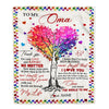 Personalized To My Oma Blanket From Grandkids Never Forget That I Love You You Mean The World to Me Oma Birthday Mothers Day Christmas Fleece Blanket Blanket | Teecentury.com