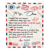 Personalized To My Oma Blanket From Kids Air Mail Letter I Love You Oma Birthday Mothers Day Christmas Customized Fleece Throw Blanket | teecentury