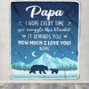 Personalized To My Papa Blanket From Granddaughter Grandson I Hope Every Time Bear Papa Birthday Fathers Day Christmas Customized Fleece Throw Blanket | teecentury