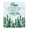 Personalized To My Pops Blanket From Grandchildren Grandkids I Hope Every Time Forest Green Pops Birthday Fathers Day Christmas Customized Fleece Blanket | teecentury