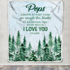 Personalized To My Pops Blanket From Grandchildren Grandkids I Hope Every Time Forest Green Pops Birthday Fathers Day Christmas Customized Fleece Blanket | teecentury