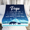 Personalized To My Pops Blanket From Granddaughter Grandson I Hope Every Time Bear Pops Birthday Fathers Day Christmas Customized Fleece Throw Blanket | teecentury