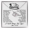 Love Knot Necklace | Personalized To My Queen Necklace From Husband Whenever You Feel Overwhelmed Soulmate Wife Valentines Day Birthday Christmas Customized Gift Box Message Card | teecentury