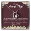 Forever Love Necklace | Personalized To My Second Mom Necklace Sweet Wonderful Mother In Law Stepmother Stepmom Jewelry Birthday Mothers Day Christmas Customized Gift Box Message Card | teecentury