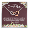 Interlocking Hearts Necklace | Personalized To My Second Mom Necklace Sweet Wonderful Mother In Law Stepmother Stepmom Jewelry Birthday Mothers Day Christmas Customized Gift Box Message Card | teecentury