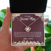 Love Knot Necklace | Personalized To My Second Mom Necklace Sweet Wonderful Mother In Law Stepmother Stepmom Jewelry Birthday Mothers Day Christmas Customized Gift Box Message Card | teecentury