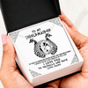 Forever Love Necklace | Personalized To My Shieldmaiden Necklace From Husband I Love You to Valhalla Viking Jewelry Women Birthday Wife Girlfriend Anniversary Customized Message Card | teecentury