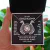 Love Knot Necklace | Personalized To My Shieldmaiden Necklace I Love You to Valhalla and Back Viking Jewelry For Women Birthday Wife Girlfriend Anniversary Customized Message Card | teecentury