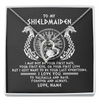 Forever Love Necklace | Personalized To My Shieldmaiden Necklace Viking I Love You to Valhalla Jewelry For Wife Girlfriend From Husband Birthday Anniversary Customized Message Card | teecentury