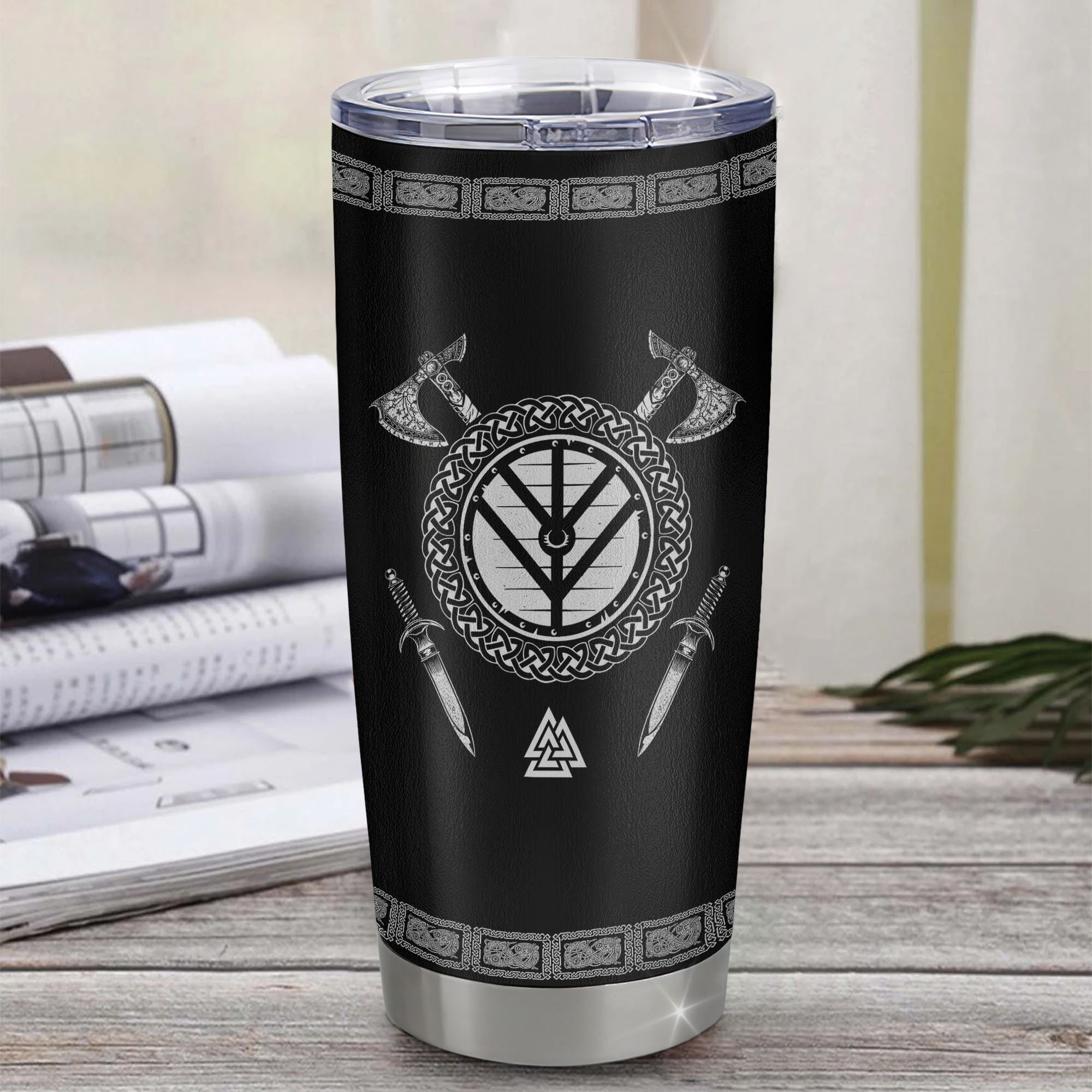 Personalized To My Shieldmaiden Viking Tumbler I Love You To Valhalla And Back Wife Girlfriend Women Birthday Anniversary Valentines Day Christmas Travel Mug | teecentury