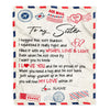 Personalized To My Sister Blanket From Brother Air Mail Letter I Love You Sister Birthday Christmas Thanksgiving Customized Fleece Throw Blanket | teecentury