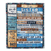 Personalized To My Sister Blanket From Brother Sister I Love You Wood Sister Birthday Christmas Thanksgiving Graduation Customized Fleece Blanket | teecentury