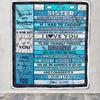 Personalized To My Sister Blanket From Brother Sister Wood Laugh Love Live Big Hug Sister Birthday Graduation Christmas Customized Bed Fleece Throw Blanket | teecentury