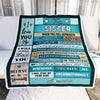 Personalized To My Sister Blanket From Sister Believe In Yourself Bestie Sister Birthday Christmas Thanksgiving Graduation Customized Bed Fleece Throw Blanket | teecentury