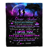 Personalized To My Sister Blanket From Sister Brother Good Friend Count On You I Love You Sister Birthday Graduation Christmas Customized Bed Fleece Blanket | teecentury