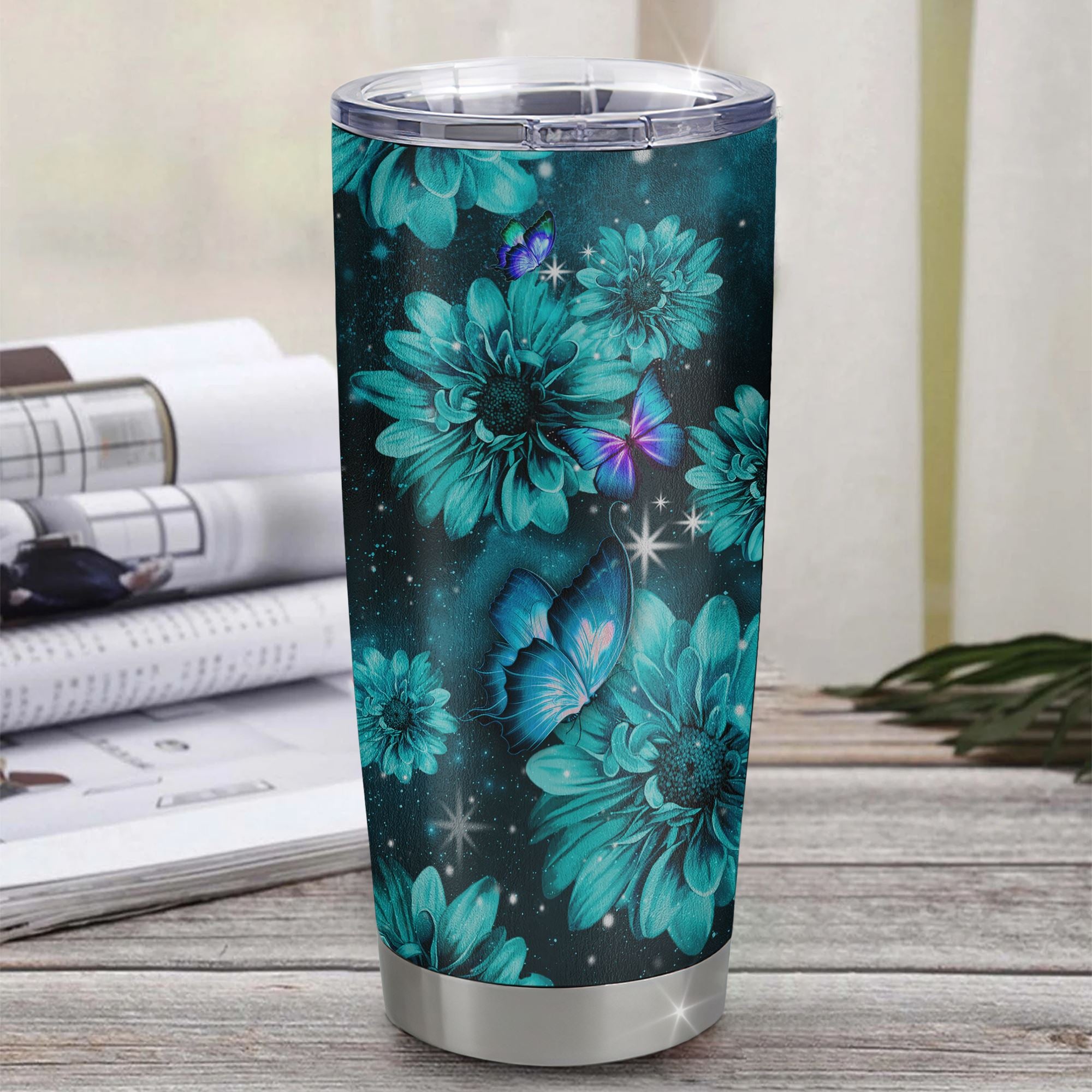 Personalized To My Sister From Sister Brother Stainless Steel Tumbler Cup Butterfly You Are Braver Than You Seem Sister Birthday Graduation Christmas Travel Mug | teecentury