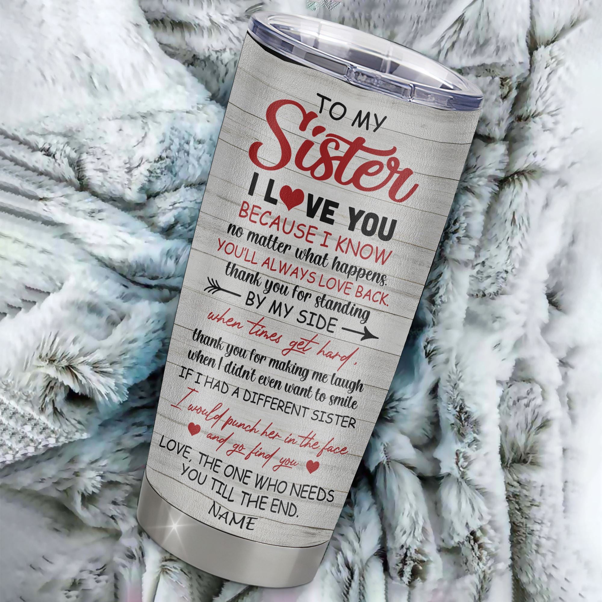 Personalized To My Sister From Sister Stainless Steel Tumbler Cup Colorful Tree You Are My Person Big Sis Little Sis Unique Sister Birthday Christmas Travel Mug | teecentury