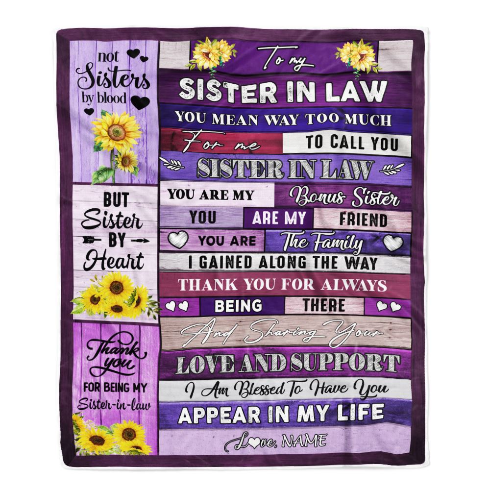 Personalized To My Sister In Law Blanket You Are My Friend Bonus Sister Birthday Wedding Day Thanksgiving Christmas Customized Bed Fleece Throw Blanket | teecentury
