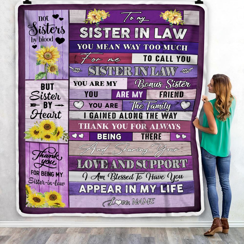 Personalized To My Sister In Law Blanket You Are My Friend Bonus Sister Birthday Wedding Day Thanksgiving Christmas Customized Bed Fleece Throw Blanket | teecentury