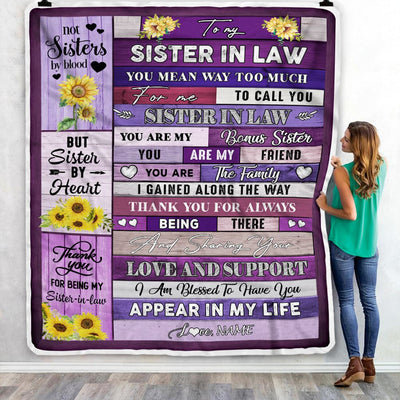 Personalized To My Sister In Law Blanket You Are My Friend Bonus Sister Birthday Wedding Day Thanksgiving Christmas Customized Bed Fleece Throw Blanket | teecentury