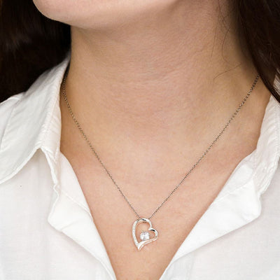 Forever Love Necklace | Personalized To My Sister Necklace From Brother Never Forget That I Love You Sister Birthday Graduation Christmas Jewelry Customized Gift Box Message Card | teecentury