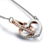 Interlocking Hearts Necklace | Personalized To My Sister Necklace From Brother Never Forget That I Love You Sister Birthday Graduation Christmas Jewelry Customized Gift Box Message Card | teecentury