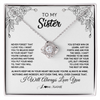 Love Knot Necklace | Personalized To My Sister Necklace From Brother Never Forget That I Love You Sister Birthday Graduation Christmas Jewelry Customized Gift Box Message Card | teecentury