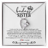 Forever Love Necklace | Personalized To My Sister Necklace From Brother Sister Wish You The Strength Sister Birthday Christmas Graduation Jewelry Customized Gift Box Message Card | teecentury