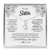 Alluring Beauty Necklace | Personalized To My Sister Necklace From Brother Sister You're Braver Stronger Smarter Sister Birthday Christmas Customized Jewelry Gift Box Message Card | teecentury