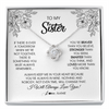 Love Knot Necklace | Personalized To My Sister Necklace From Brother Sister You're Braver Stronger Smarter Sister Birthday Christmas Customized Jewelry Gift Box Message Card | teecentury