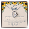 Forever Love Necklace | Personalized To My Sister Necklace From Brother Sunflower You Are My Sunshine Sister Jewelry Graduation Birthday Christmas Customized Gift Box Message Card | teecentury