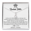 Alluring Beauty Necklace | Personalized To My Sister Necklace From Sister Brother Straighten Your Crown Sister Pendant Jewelry Birthday Christmas Customized Gift Box Message Card | teecentury