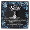 Alluring Beauty Necklace | Personalized To My Sister Necklace From Sister Brother Whisper Back I Am The Storm Sister Pendant Jewelry Birthday Graduation Christmas Customized Message Card | teecentury