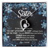 Forever Love Necklace | Personalized To My Sister Necklace From Sister Brother Whisper Back I Am The Storm Sister Pendant Jewelry Birthday Graduation Christmas Customized Message Card | teecentury