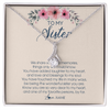 Alluring Beauty Necklace | Personalized To My Sister Necklace On Her Wedding Day We Share So Many Memories Sister Jewelry Birthday Graduation Christmas Customized Gift Box Message Card | teecentury