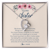 Forever Love Necklace | Personalized To My Sister Necklace On Her Wedding Day We Share So Many Memories Sister Jewelry Birthday Graduation Christmas Customized Gift Box Message Card | teecentury