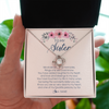 Love Knot Necklace | Personalized To My Sister Necklace On Her Wedding Day We Share So Many Memories Sister Jewelry Birthday Graduation Christmas Customized Gift Box Message Card | teecentury