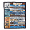 Personalized To My Son Blanket From Mom Dad Wood I Asked God For A Best Friend Son Birthday Christmas Customized Bed Fleece Throw Blanket | teecentury