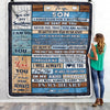 Personalized To My Son Blanket From Mom Dad Wood I Asked God For A Best Friend Son Birthday Christmas Customized Bed Fleece Throw Blanket | teecentury
