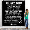 Personalized To My Son I Love You Forever From Mom Dad Son Birthday Christmas Thanksgiving Graduation Customized Fleece Blanket Blanket | Teecentury.com