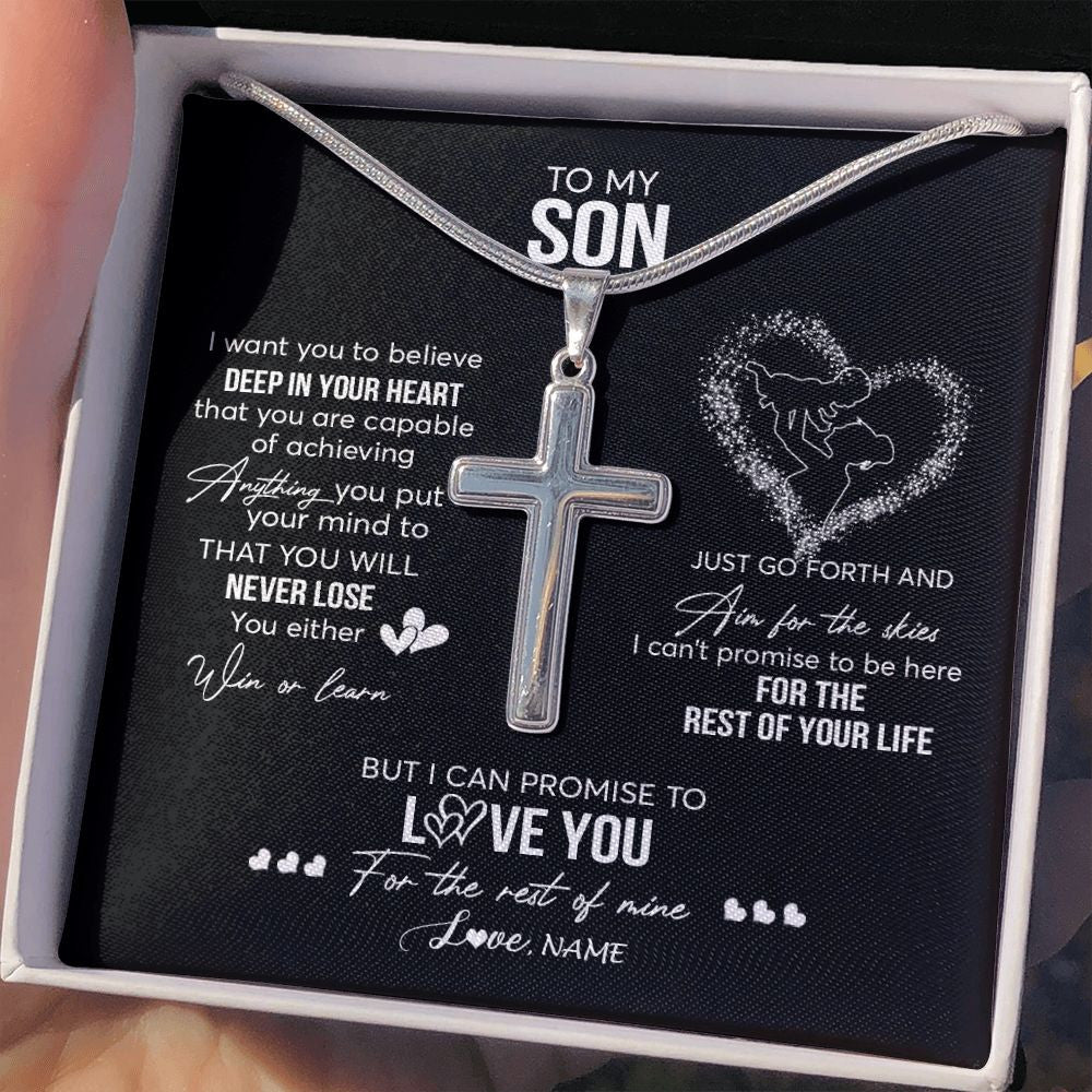 Rakva Son Necklace, To My Son Necklace Gift From Dad Stand Tall Brave  Strong Love Zircon Silver Pendant Set Price in India - Buy Rakva Son  Necklace, To My Son Necklace Gift