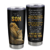 Personalized To My Son Tumbler From Dad Father Stainless Steel Cup Lion My Only Wish For You Son Birthday Graduation Christmas Travel Mug | teecentury