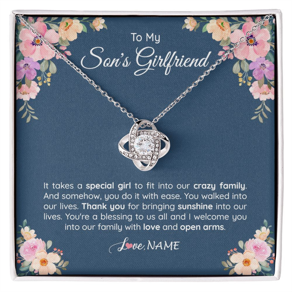 To my Angel, my Guide and my Best Friend - Necklace for Mom (Love Knot –