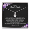 Alluring Beauty Necklace | Personalized To My Soul Sister Necklace from Sister The Friend Of My Heart Sister Jewelry Birthday Graduation Christmas Customized Gift Box Message Card | teecentury