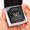 Interlocking Hearts Necklace | Personalized To My Soul Sister Necklace from Sister The Friend Of My Heart Sister Jewelry Birthday Graduation Christmas Customized Gift Box Message Card | teecentury