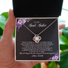 Love Knot Necklace | Personalized To My Soul Sister Necklace from Sister The Friend Of My Heart Sister Jewelry Birthday Graduation Christmas Customized Gift Box Message Card | teecentury