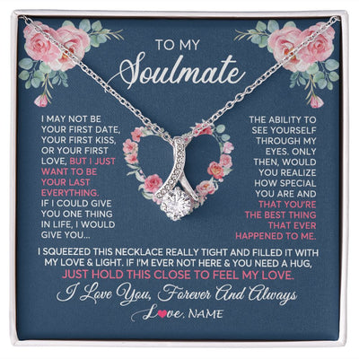 Alluring Beauty Necklace | Personalized To My Soulmate Necklace I Love You Romantic For Girlfriend Future Wife Anniversary Wedding Birthday Christmas Customized Gift Box Message Card | teecentury