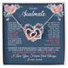 Interlocking Hearts Necklace | Personalized To My Soulmate Necklace I Love You Romantic For Girlfriend Future Wife Anniversary Wedding Birthday Christmas Customized Gift Box Message Card | teecentury